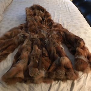 Genuine fox fur Coat